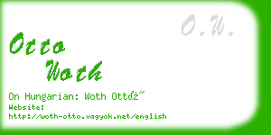 otto woth business card